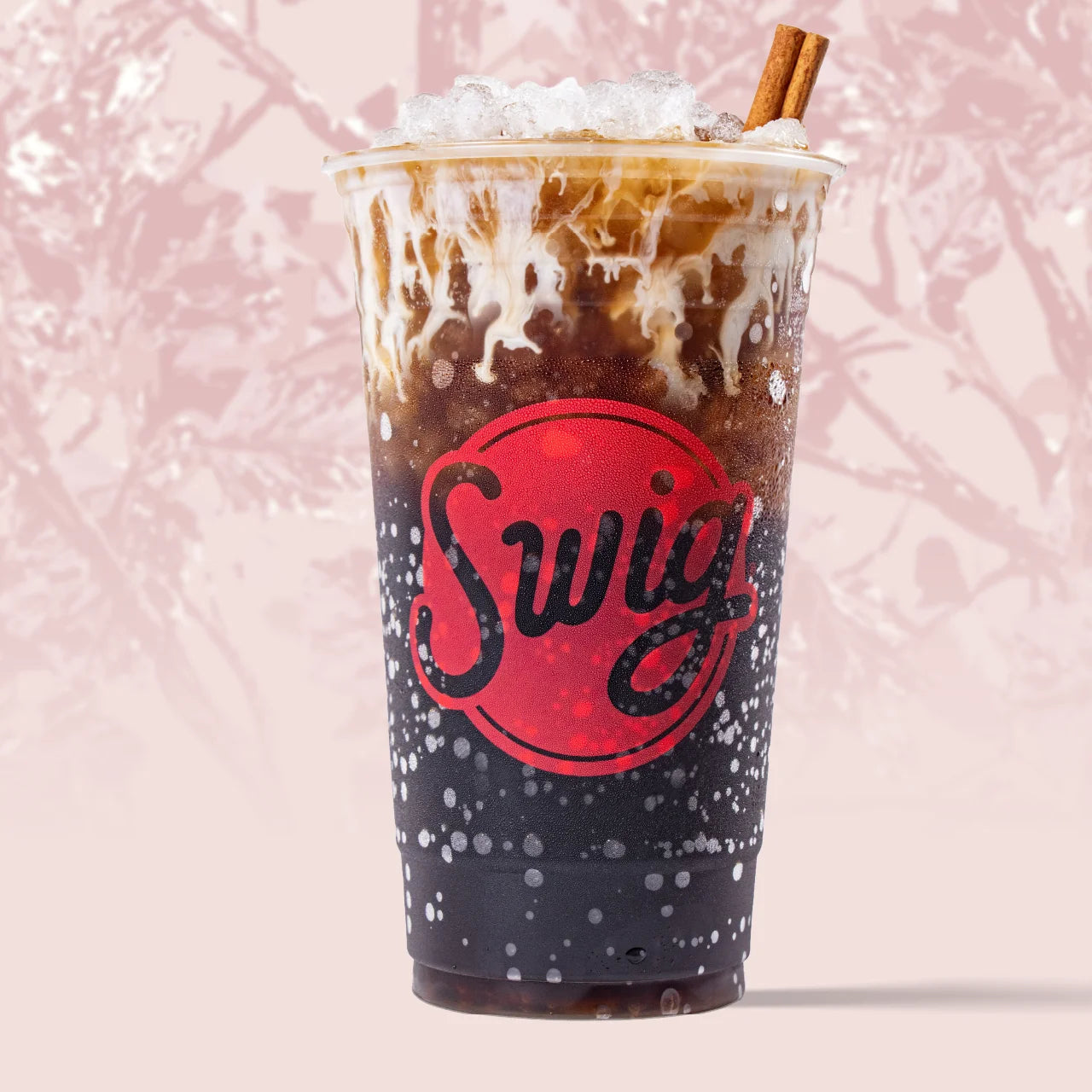Spice Spice Baby: creamy Dr Pepper over ice with a cinnamon stick
